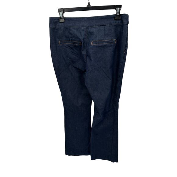 CHICOS Denim The Platinum Trouser Wide Leg Jeans with Gold Button Hardware // XS - Picture 7 of 9
